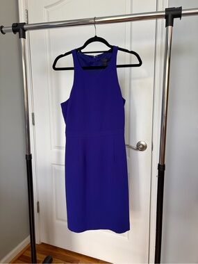 J. Crew Sleeveless Cobalt Midi Sheath Dress